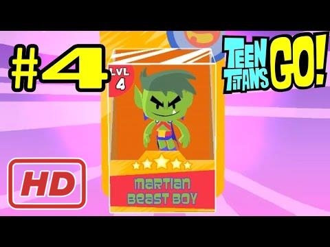 Teeny Titans Android Gameplay #4 - Martian Beast Boy Unlocked