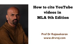 How to cite YouTube videos in MLA 9th edition