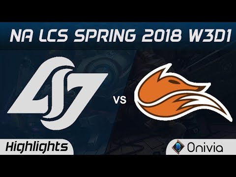 CLG vs FOX Highlights NA LCS Spring 2018 W3D1 Counter Logic Gaming vs Echo Fox by Onivia