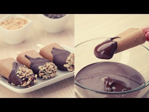 Homemade Chocolate Almond Ice Cream Pops Recipe