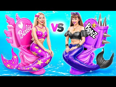Barbie vs Bratz Best DIY Doll to Mermaid Transformation | Prank Wars by Multi DO Girls