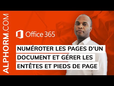 Numéros de pages et les entêtes sous Office 365 Word Tuto Video