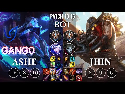 CGA Gango Ashe vs Jhin Bot - KR Patch 10.15