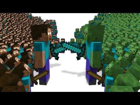 MINECRAFT'TA HEROBRINE ORDUSU VS ZOMBİ ORDUSU! 😱