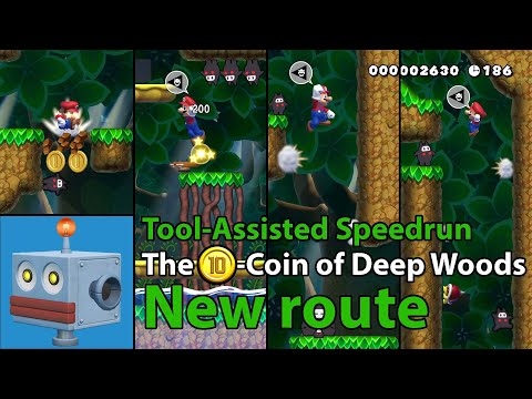 [TAS] Ninji Speedrun #3 - The 10-Coin of Deep Woods in 17.533