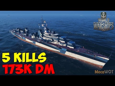 World of WarShips | Kiev | 5 KILLS | 173K Damage - Replay Gameplay 1080p 60 fps
