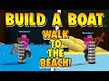 Build a Boat WALKING ON WATER TO THE BEACH GLITCH!!!