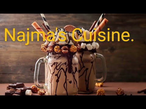 Yummy Chocolate Ice Shake.Ice Shake recipe by Najma's Cuisine.