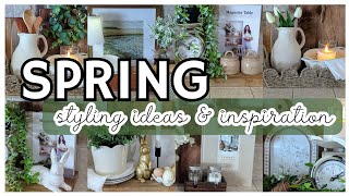 🌿 2025 SPRING DECORATE WITH ME│SPRING VIGNETTE STYLING IDEAS AND INSPIRATION