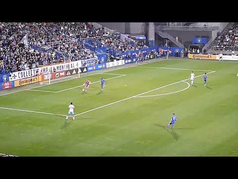 Jonathan Sirois of CF Montreal (Impact) stops Arnaud Souquet of Chicago Fire 9/16/23