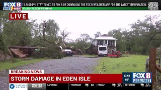 Storm damage in Eden Isles near Slidell