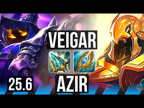 VEIGAR vs AZIR (MID) | 8/0/7, Legendary | EUW Master | 25.6