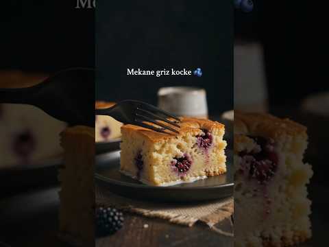 Griz kocke sa kupinama i vanila mlekom 🫐🍰