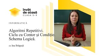 Algoritmi repetitivi. Ciclu cu contor si conditie. Schema logică
