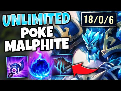 THIS MALPHITE BUILD HAS NO COUNTER PLAY! POKE FOR HALF THEIR HP! - League of Legends
