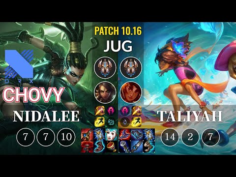 DRX Chovy Nidalee vs Taliyah Jungle - KR Patch 10.16