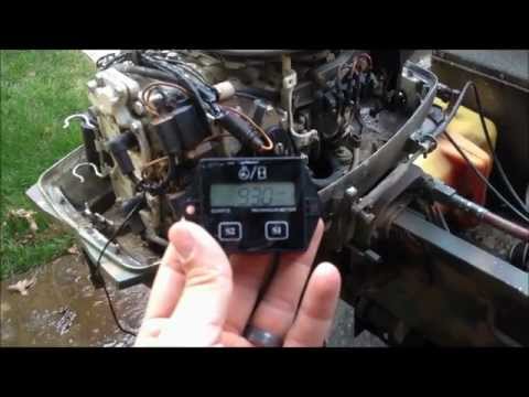 Johnson Outboard Marine Motor Tachometer / Hour Meter Install