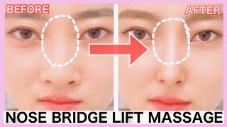 Nose Bridge Lift Massage! Reshape, Sharpen Your Nose, Reduce Fat Nose Without Surgery