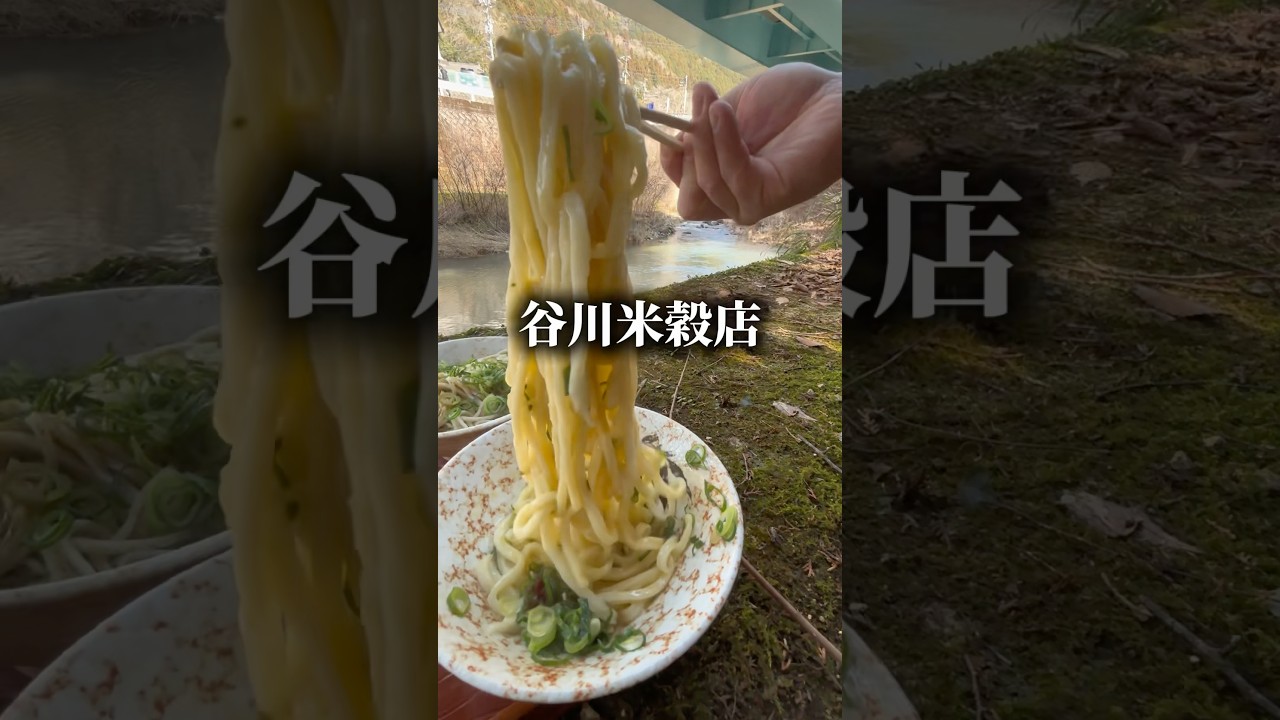 秘境うどんを川で食べる方法　【谷川米穀店】　#讃岐うどん #shorts #香川 #グルメ #fyp