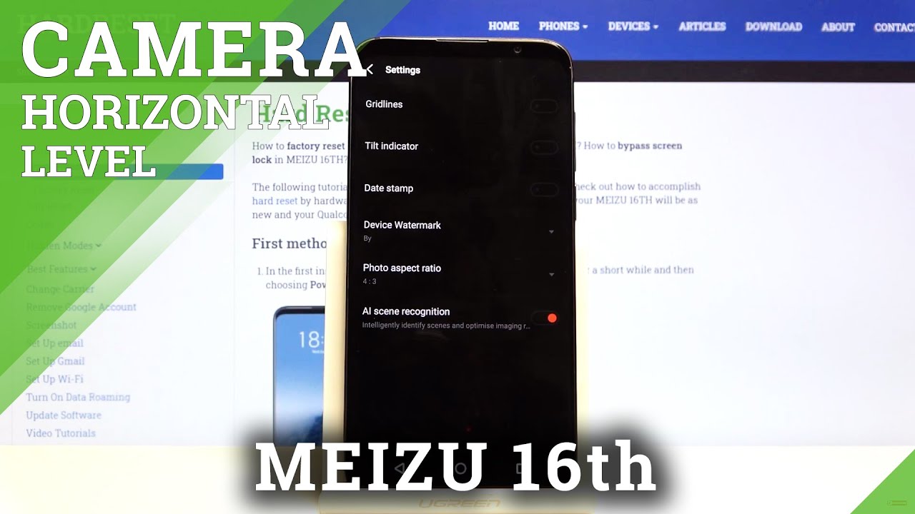 How to Enable/Disable Camera Leveler in Meizu 16th – Take Straight Pictures