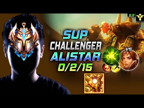 Challenger Alistar Support vs Leona - 챌린저 서폿 알리스타 템트리 룬 솔라리 여진 アリスター Алистар 牛头酋长 - LOL KR 11.11