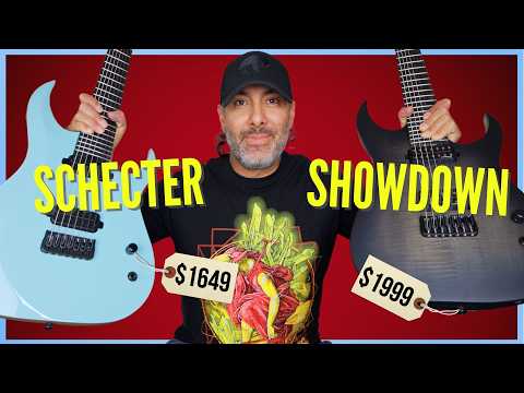 Schecter Guitars Diamond Series SHOOTOUT! Keith Merrow KM-7 mkIII vs John Browne Tao-7
