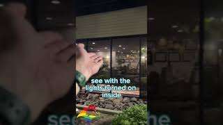One Way Mirror #windowfilm at nighttime #medspa #commercialwindowfilm #commercialtint