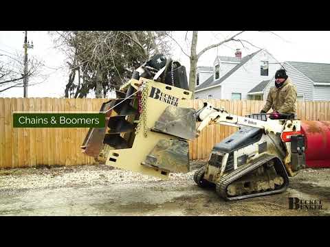 Mini Skid Loader Attachment Rack  |  Bucket Bunker - Auger MINI