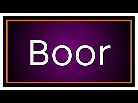 What does boor mean in English? | English Vocabulary Explained