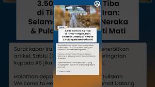 3.500 Marinir AS Tiba di Timur Tengah, Iran: Pulang dalam Peti Mati