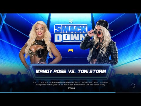 WWE 2K22 Mandy Rose vs Toni Storm Smackdown