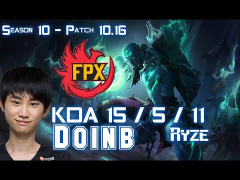 FPX Doinb RYZE vs ZOE Mid - Patch 10.16 KR Ranked