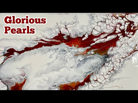 326. NEW AND DIFFERENT, CLOUD PEARL POUR “Heaven’s Ledge”, Acrylic Painting, Fluid Art for Beginners