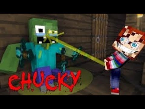 Monster School- CHUCKY HORROR GAME CHALLENGE - Minecraft Animation