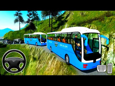 Offroad US Police Bus 2021 Criminal Transport Game || US Police Bus Mountain Driving Simulator HD