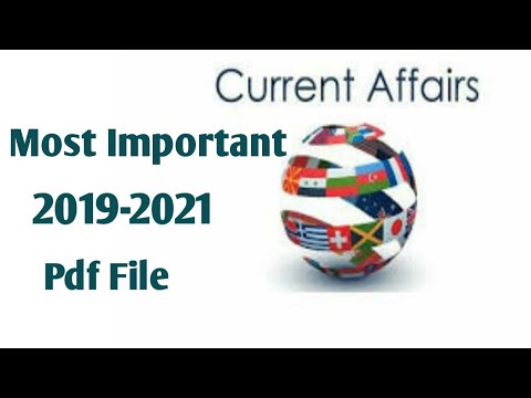 Top World Current Affairs 2019-2021|1000+MCQ'S Part 4 for all competitive exams || FPSC MCQS