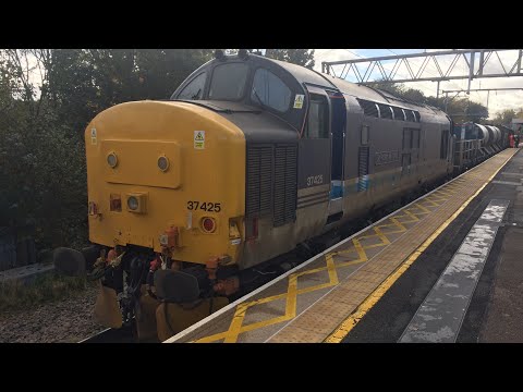 Regional Railways DRS 37425 Concrete Bob & 37422 Thrash Out Of Shenfield With RHTT Tanks 26/10/20