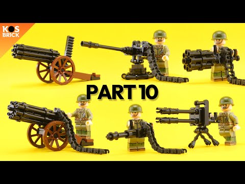 Lego Weapons and Guns - Part 10 : Gatling Gun and Machine Gun (Tutorial)