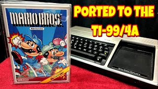 Mario Bros. Running on a TI-99/4A computer is STUNNING
