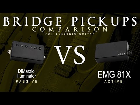 DiMarzio ILLUMINATOR vs EMG 81X - Bridge Guitar Pickup Comparison Tone Demo