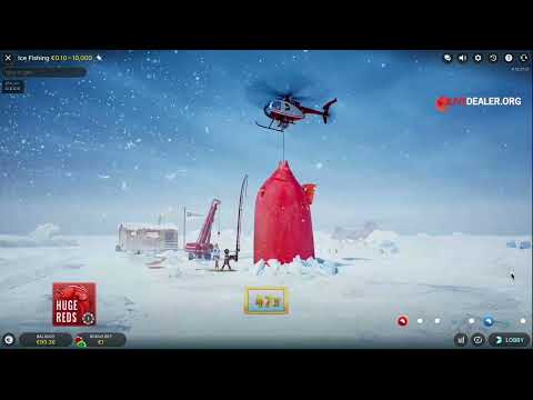 Catching a Huge Red playing Evolution's Ice Fishing