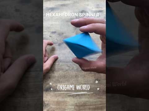 Hexahedron spinner origami instructions | How to fold paper Hexahedron spinner origami | Spinner art