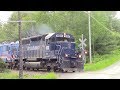 MEC 600 leads FRA train from Newport to Northern Maine Junction 6/14/17