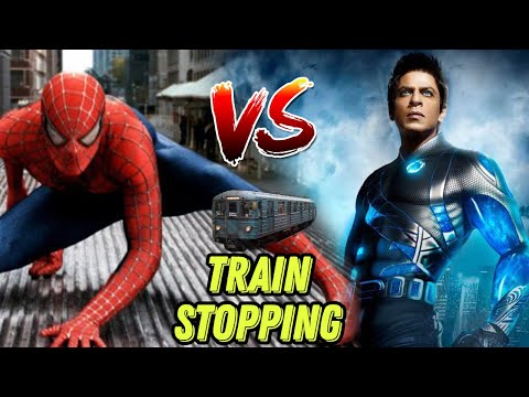 4K Spider Man VS GeOne  (Train stopping best scene)#Spiderman2 / #Raone