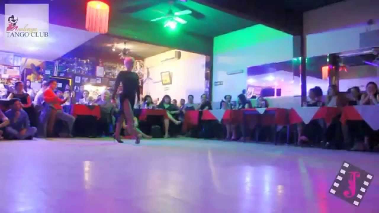 TAMARA BISCEGLIA Y EBER BURGER en el Tango Club