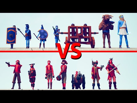 ANCIENT Team vs PIRATE Team - Totally Accurate Battle Simulator TABS