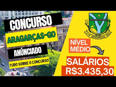Concurso Prefeitura de Aragarças GO 2025:Vagas para Nível, Médio e Superior — Salários até R$ 3.435!