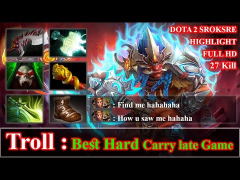 Miracle [Troll Warlord] Crazy Lock Down 100% No Escape 27 Kill | Dota 2 Sroksre Gameplay