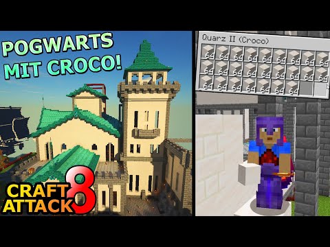 Pogwarts Schlossbau mit Croco! Ordentlich Quarz verballern! - Minecraft Craft Attack 8 #248