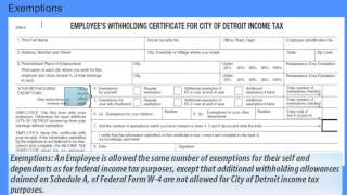 Detroit Tax Form